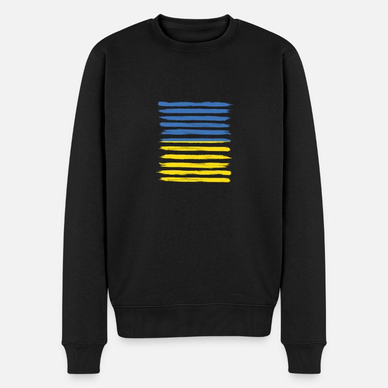 Geschenk Heimat Wurzeln Stolz Ukraine - Männer Premium Bio Pullover - Schwarz