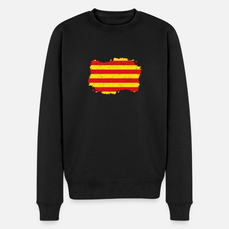 Roots pays drapeau Estelada katalani - Pull Premium bio Homme - noir