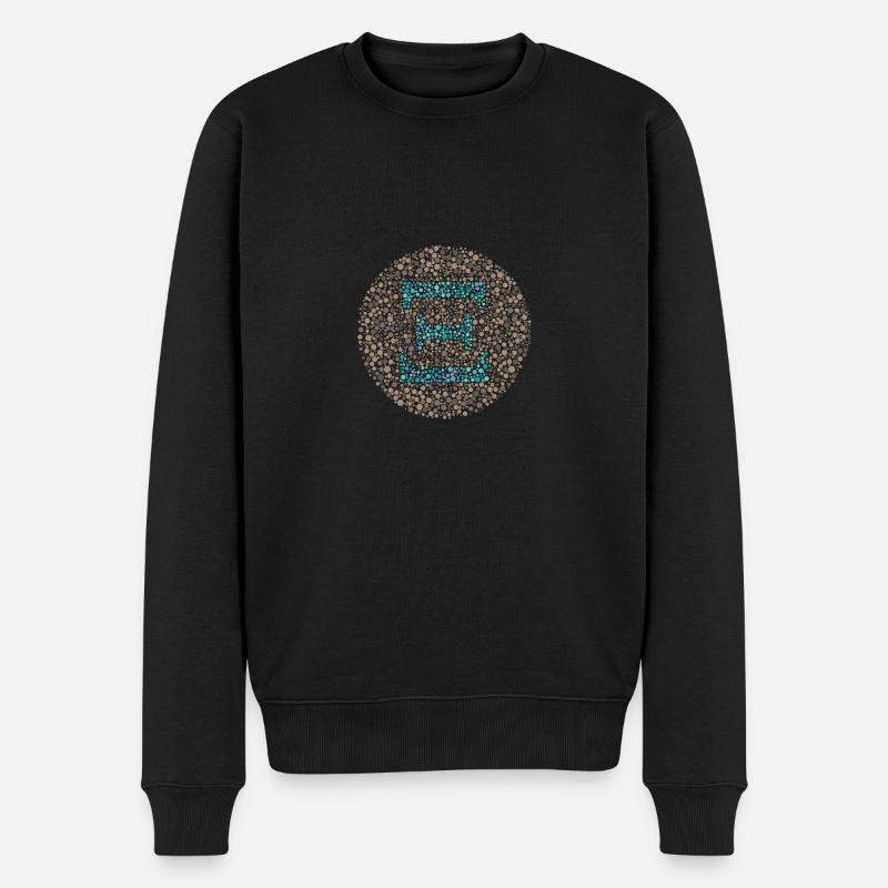 Xi Sehtest - Männer Premium Bio Pullover - Schwarz