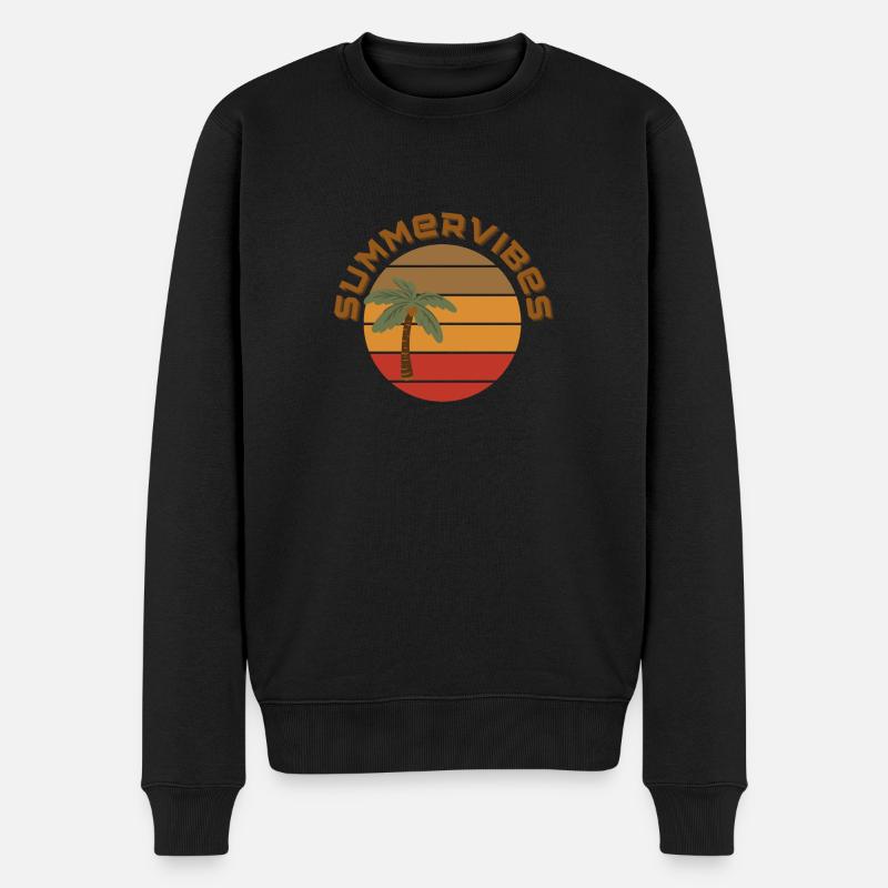 summervibes - Männer Premium Bio Pullover - Schwarz