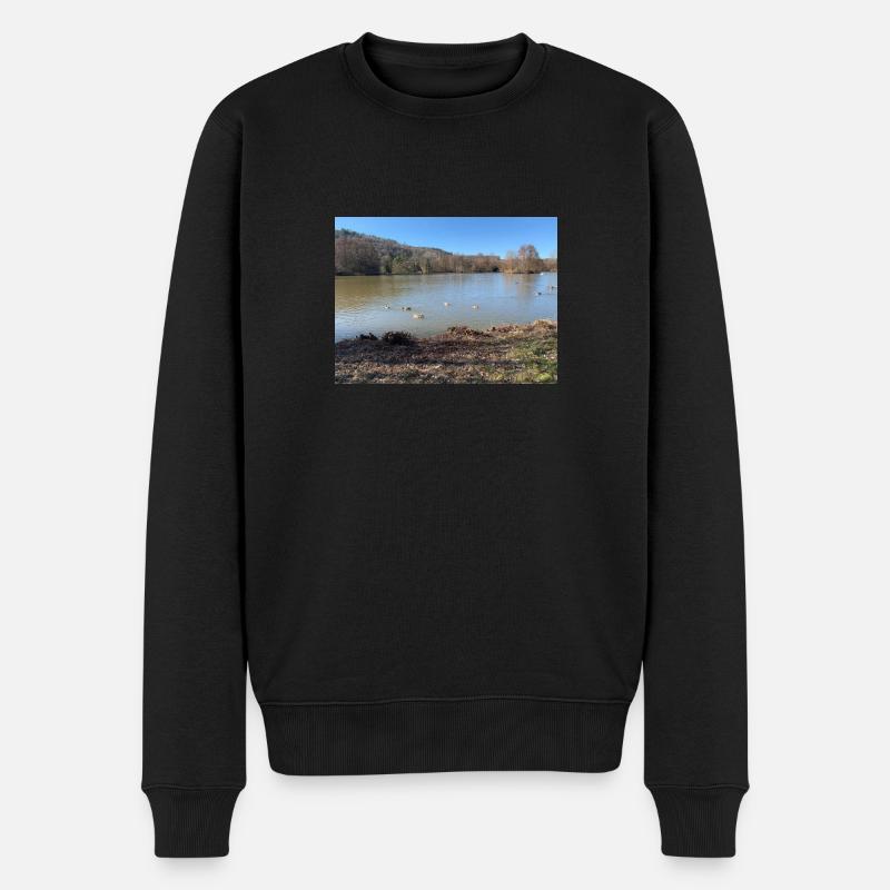 nature - Männer Premium Bio Pullover - Schwarz
