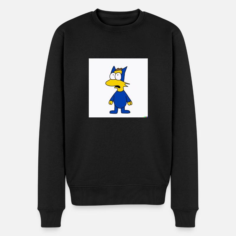 Katze - Männer Premium Bio Pullover - Schwarz