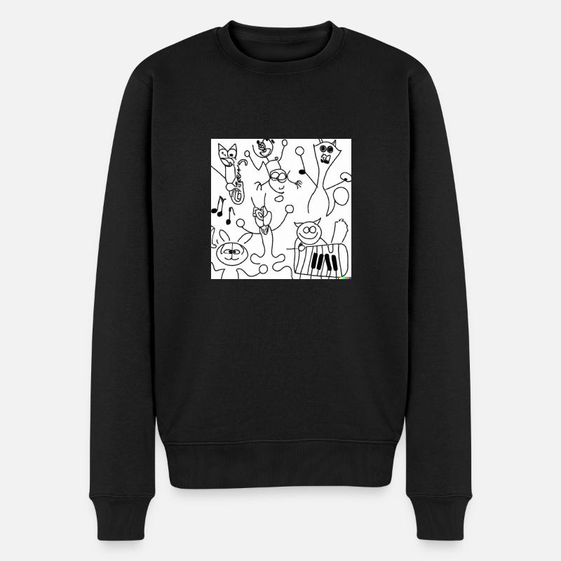 Kunst - Männer Premium Bio Pullover - Schwarz