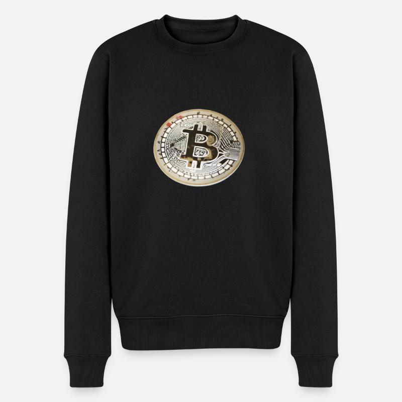 Image Bitcoin 9 - Pull Premium bio Homme - noir