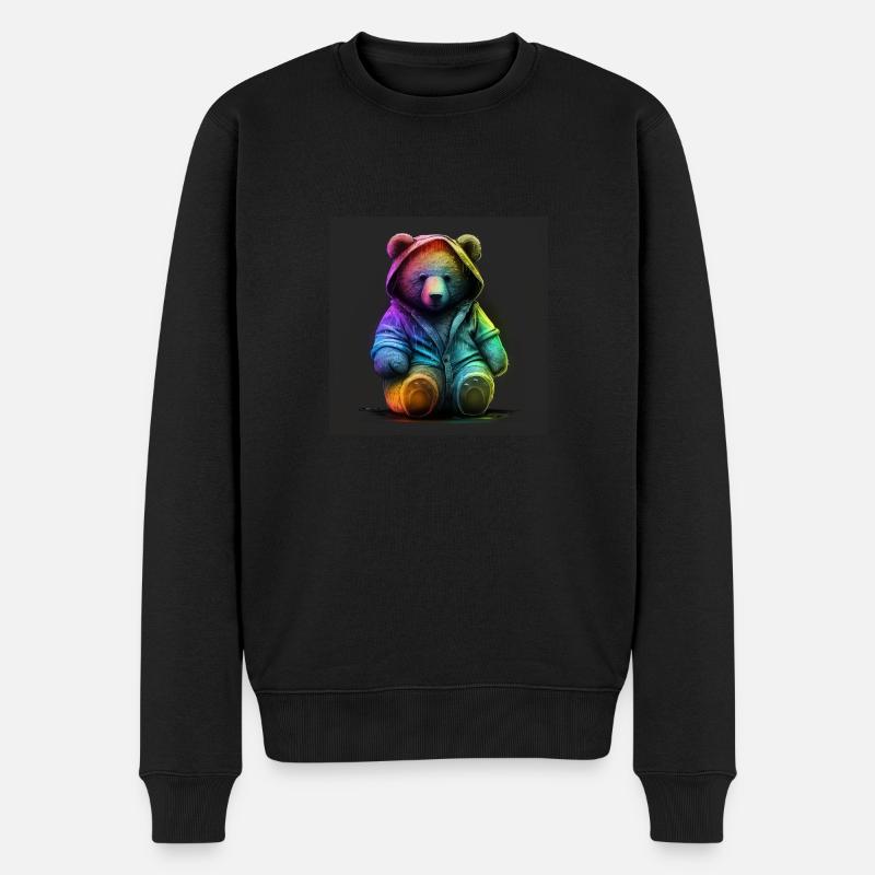 PLÜSCH - SÜSSER TEDDYBÄR - GESCHENKIDEE - Männer Premium Bio Pullover - Schwarz