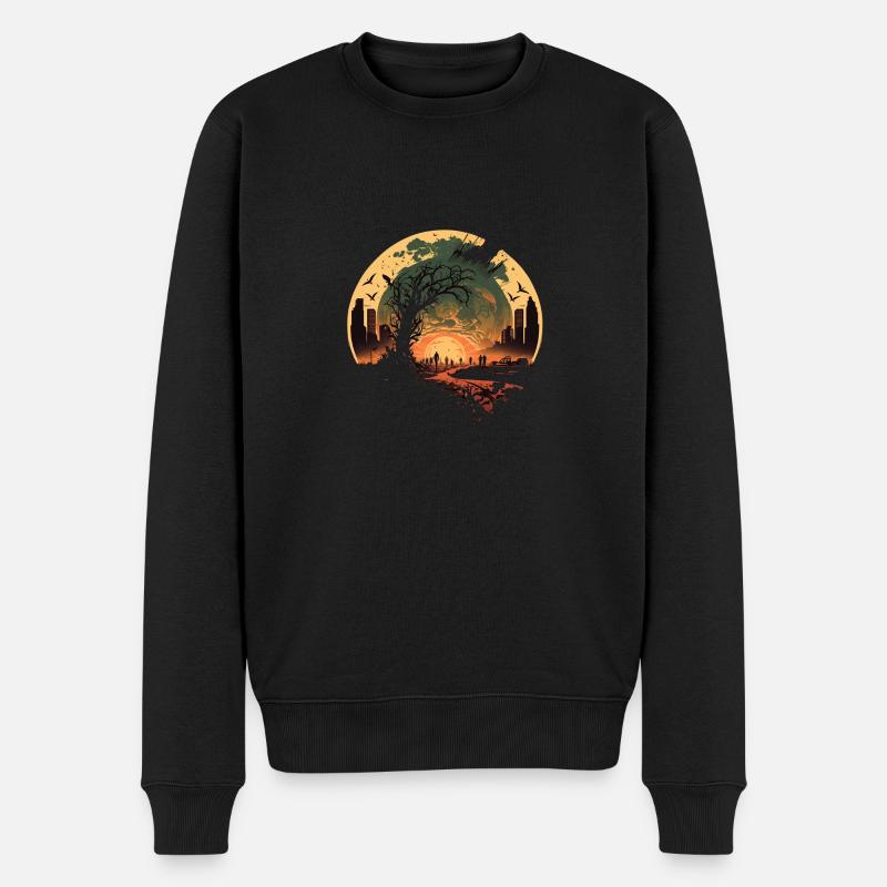 Ende der Welt - Männer Premium Bio Pullover - Schwarz