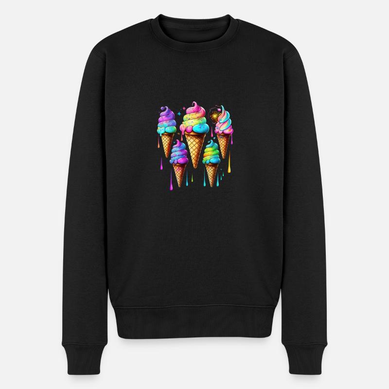 GLACES APETISSANTES - Pull Premium bio Homme - noir