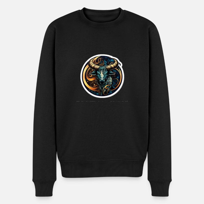 geölter Stier - Männer Premium Bio Pullover - Schwarz