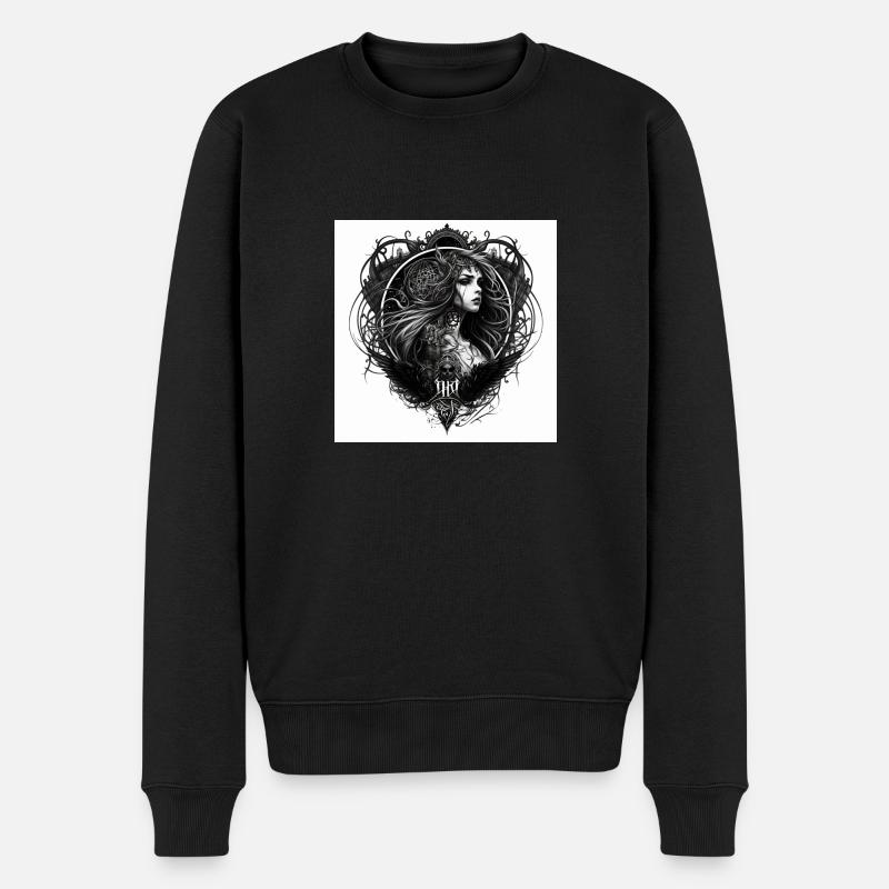 Femme fatale style tatouage - Pull Premium bio Homme - noir