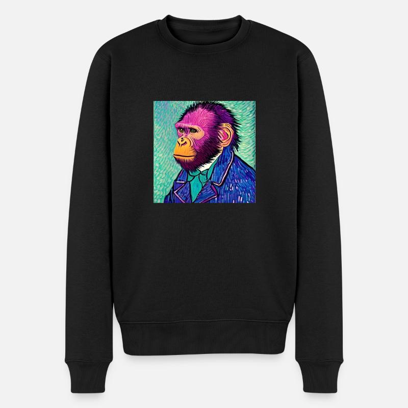 Singe van gogh - Pull Premium bio Homme - noir