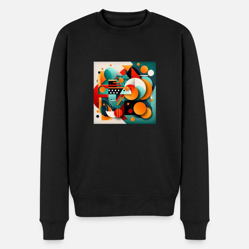 Abstrakte Kunst - Männer Premium Bio Pullover - Schwarz