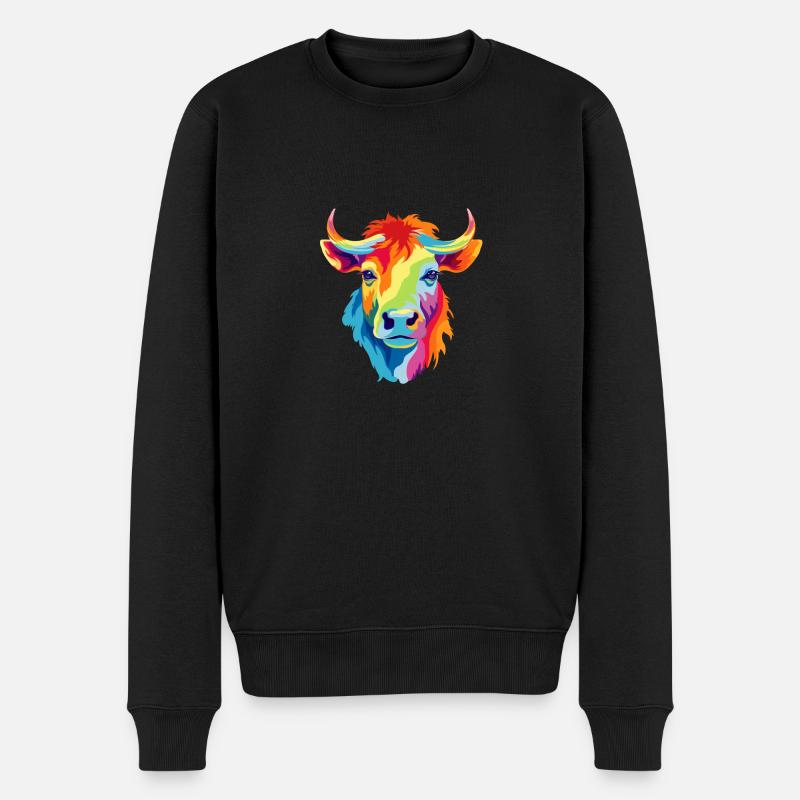 LGBTQAI+ Kuh, Animal Rights - Männer Premium Bio Pullover - Schwarz