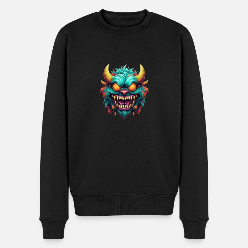 Monstre maléfique - Pull Premium bio Homme - noir