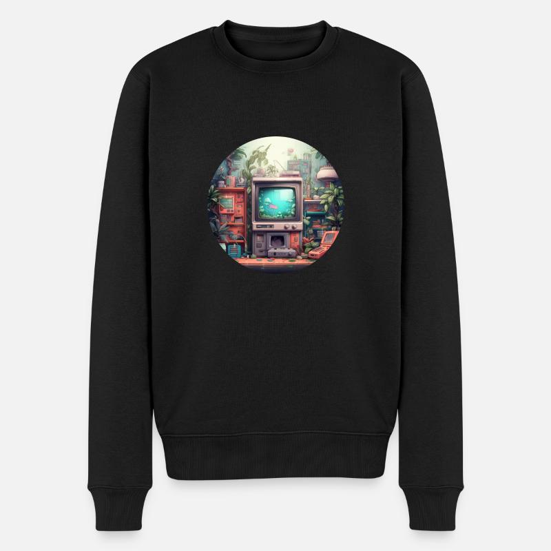 Jouer avec plaisir - jeu nostalgique - Pull Premium bio Homme - noir