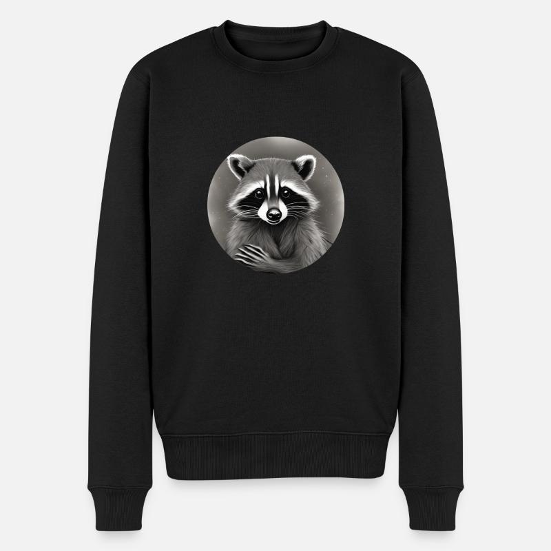 Waschbär 1.5 - Männer Premium Bio Pullover - Schwarz