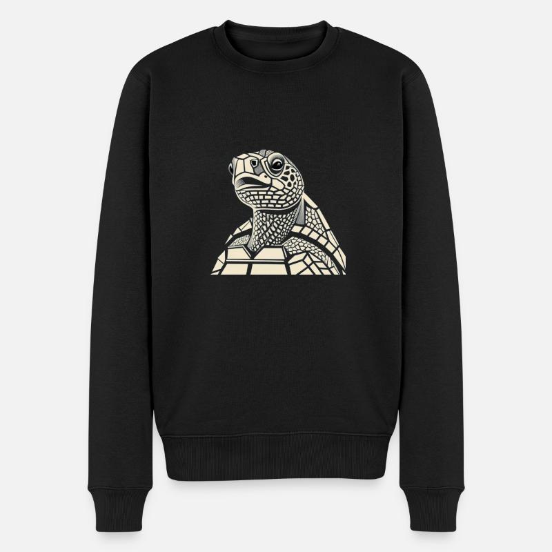 Schildkröte - Männer Premium Bio Pullover - Schwarz