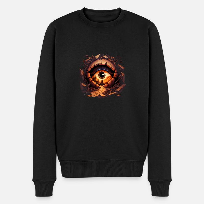 Betrachter - Männer Premium Bio Pullover - Schwarz