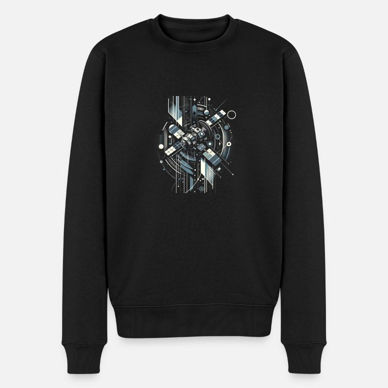 Orbitale Satellitenüberwachung - Männer Premium Bio Pullover - Schwarz