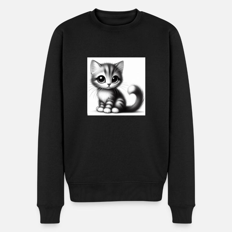 Mignon petit chaton - Pull Premium bio Homme - noir