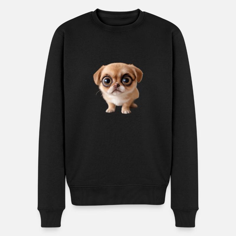 Petit chien mignon - Pull Premium bio Homme - noir