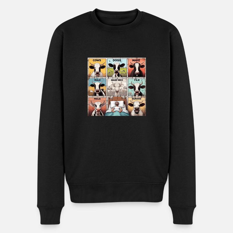 COWS AND DOGS G - Pull Premium bio Homme - noir