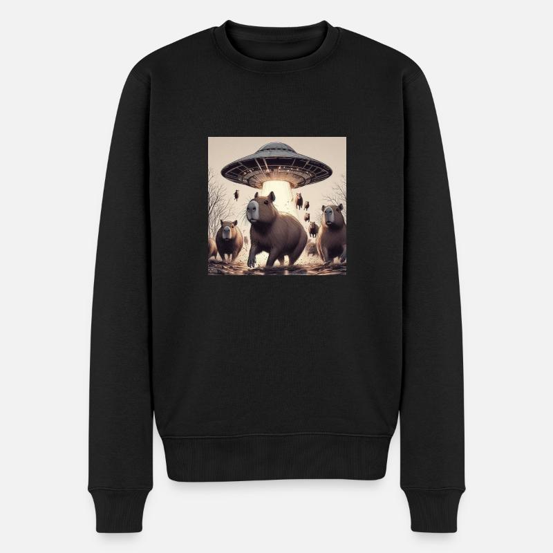 OVNI et capybaras - Pull Premium bio Homme - noir