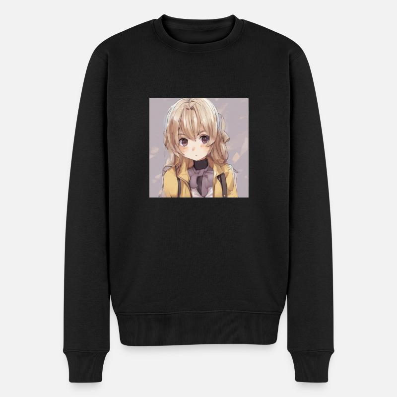 Anime maus - Männer Premium Bio Pullover - Schwarz