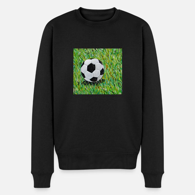 Fußball Gemälde - Männer Premium Bio Pullover - Schwarz