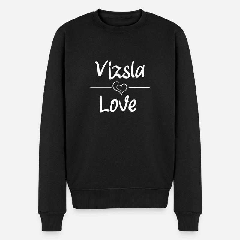 Vizsla Love - Männer Premium Bio Pullover - Schwarz