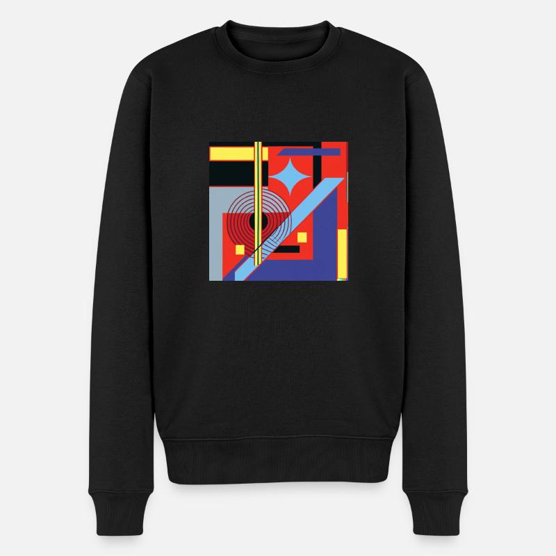 Conception de géométrie abstraite - Pull Premium bio Homme - noir