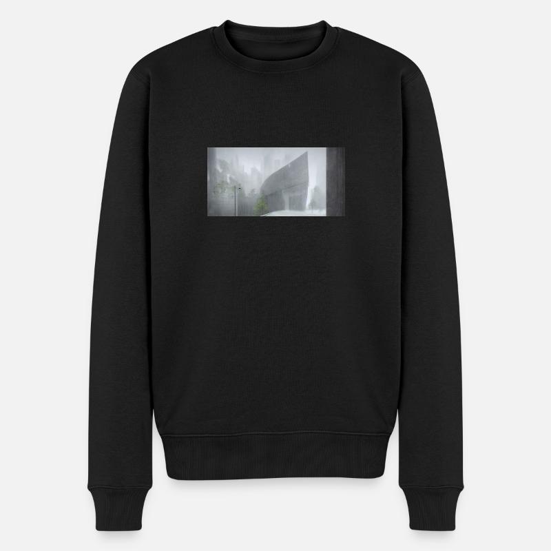 Stadt unter dem Frosch - Männer Premium Bio Pullover - Schwarz