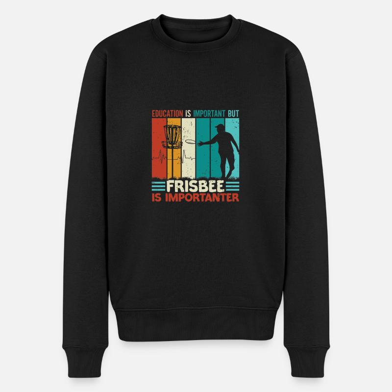 Disc-Golf-Spieler Frisbee Spieler - Männer Premium Bio Pullover - Schwarz