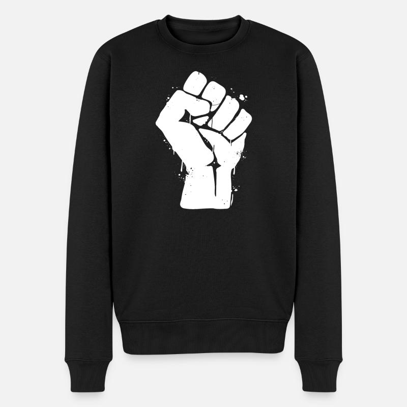 Poing de rébellion - Pull Premium bio Homme - noir