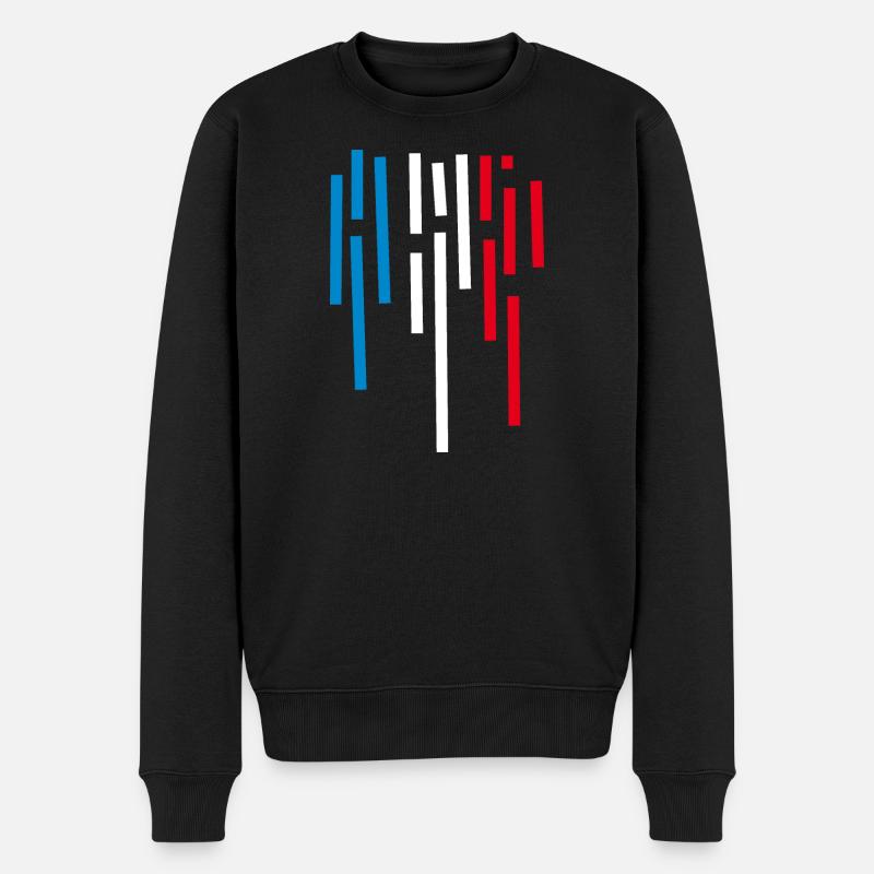 Frankreich Flagge - Männer Premium Bio Pullover - Schwarz