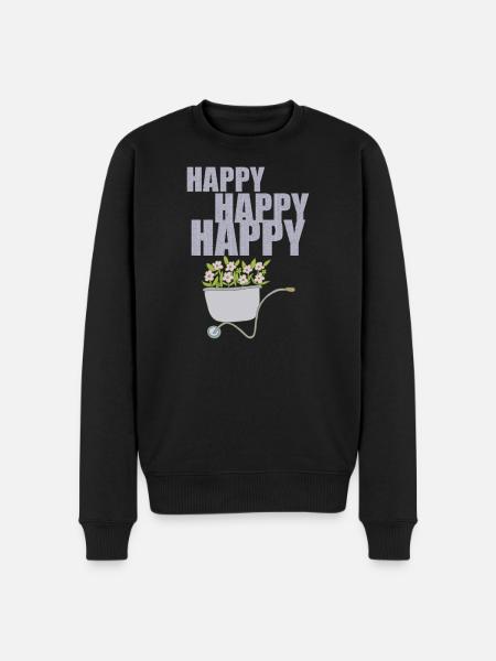 WHEELBARROWS HAPPY - Men's Premium Organic Jumper - black