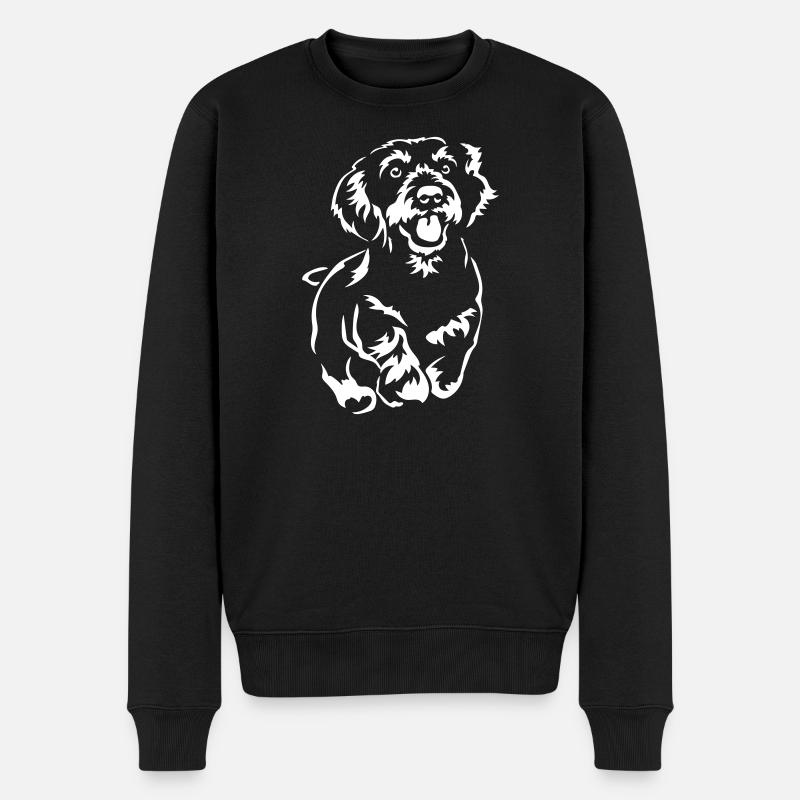 Dackel "Black Edition" - Männer Premium Bio Pullover - Schwarz