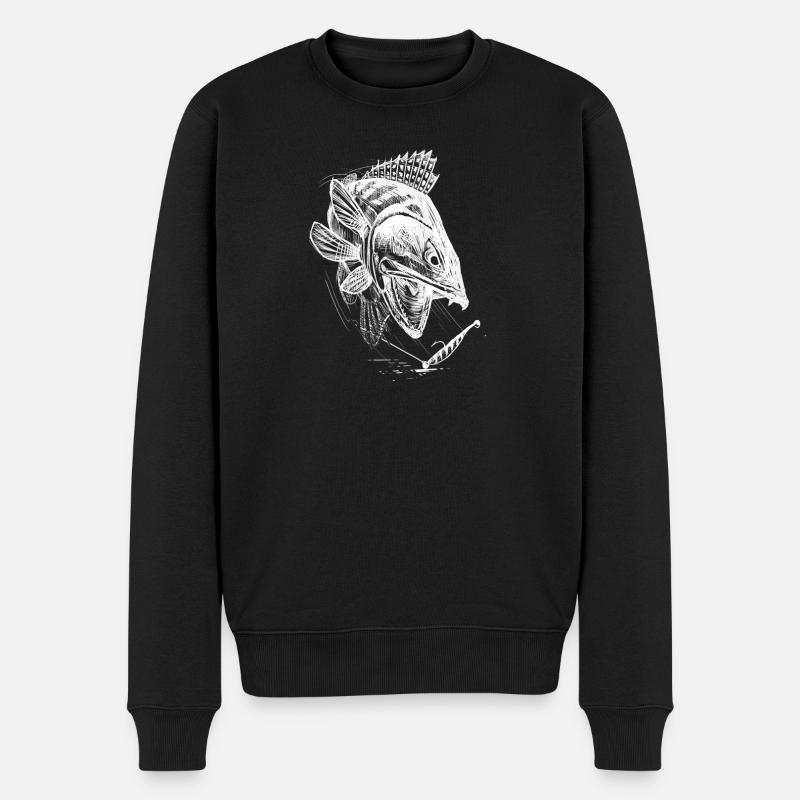Poisson de vie ! - Tshirt de pêche Zander Attack / Z - Pull Premium bio Homme - noir