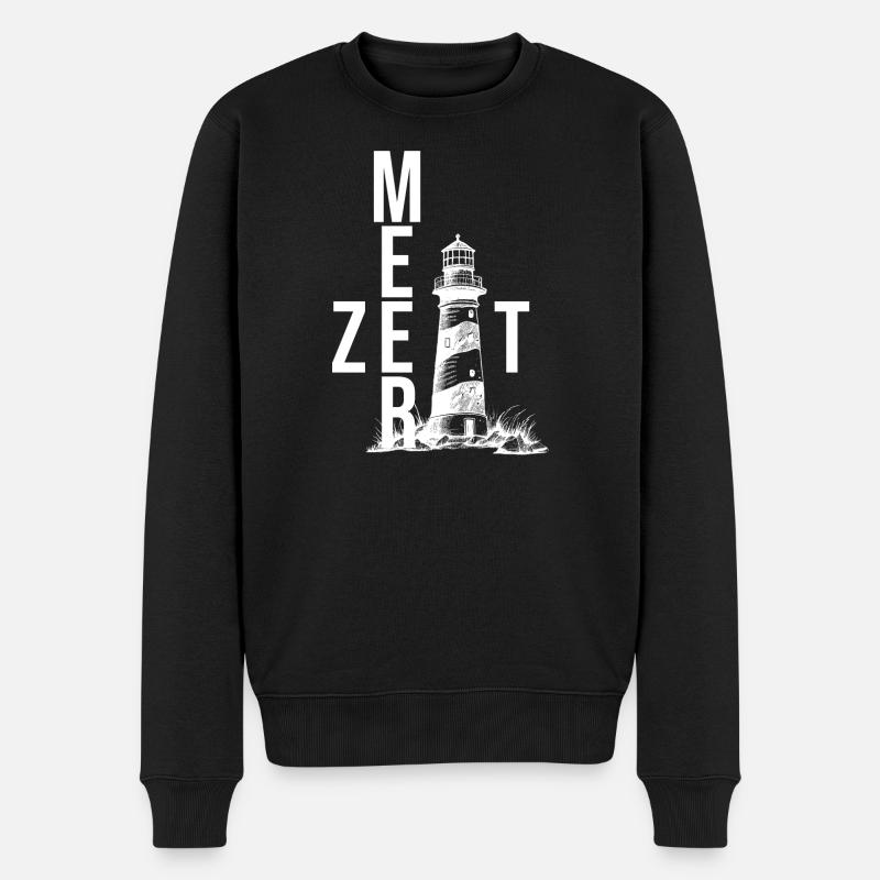 Meer Zeit - Männer Premium Bio Pullover - Schwarz