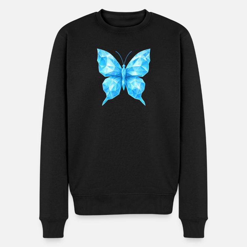 Papillon en diamant | Élégance géométrique - Pull Premium bio Homme - noir