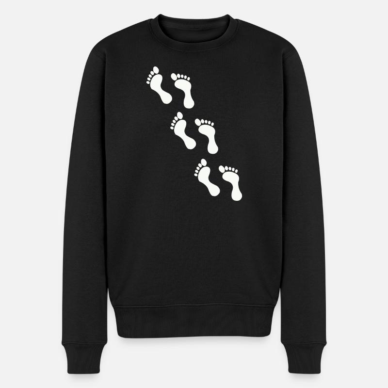 Petites empreintes sur noir - Pull Premium bio Homme - noir