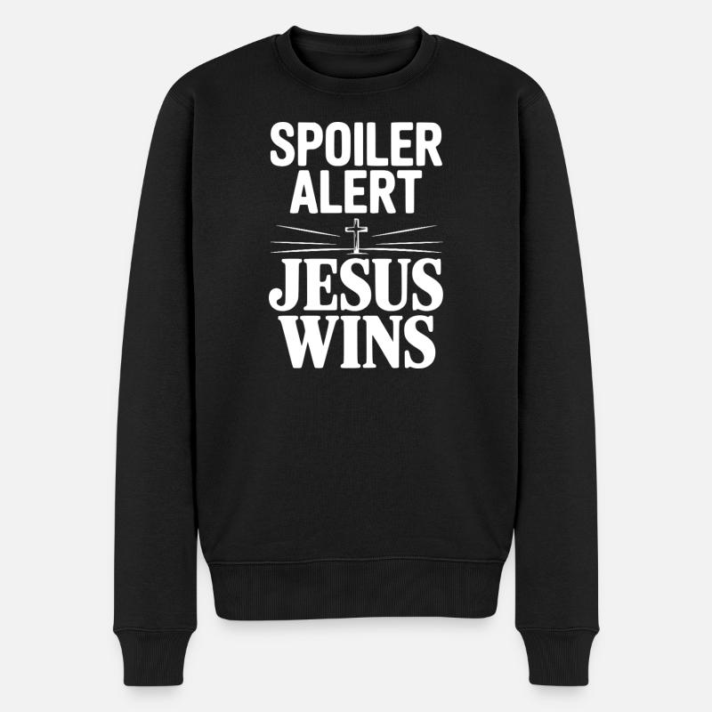 Attention, divulgation ! Jésus gagne - Pull Premium bio Homme - noir