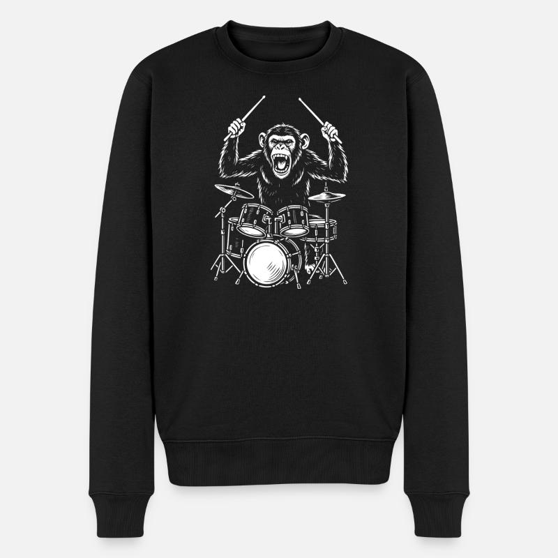 Tambour Chimp Band - Pull Premium bio Homme - noir