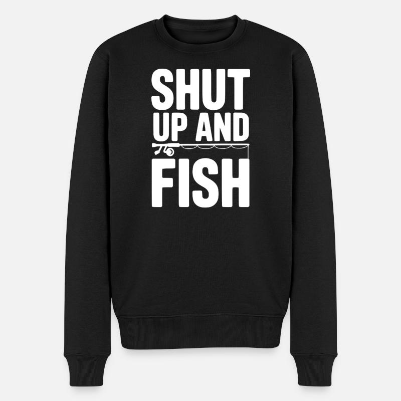 Tais-toi et pêche - Pull Premium bio Homme - noir