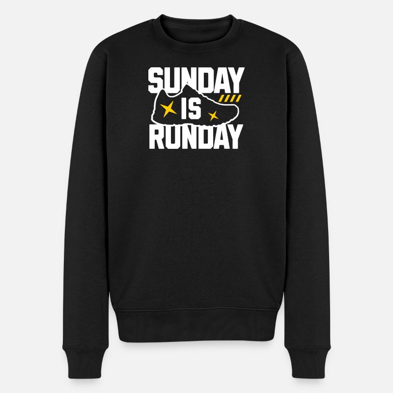 Sunday Run Day Sneaker Graphic - Männer Premium Bio Pullover - Schwarz