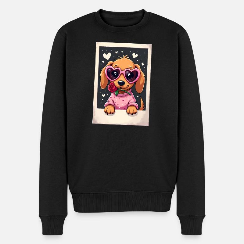 Dackel Dachshund Tekel - Männer Premium Bio Pullover - Schwarz
