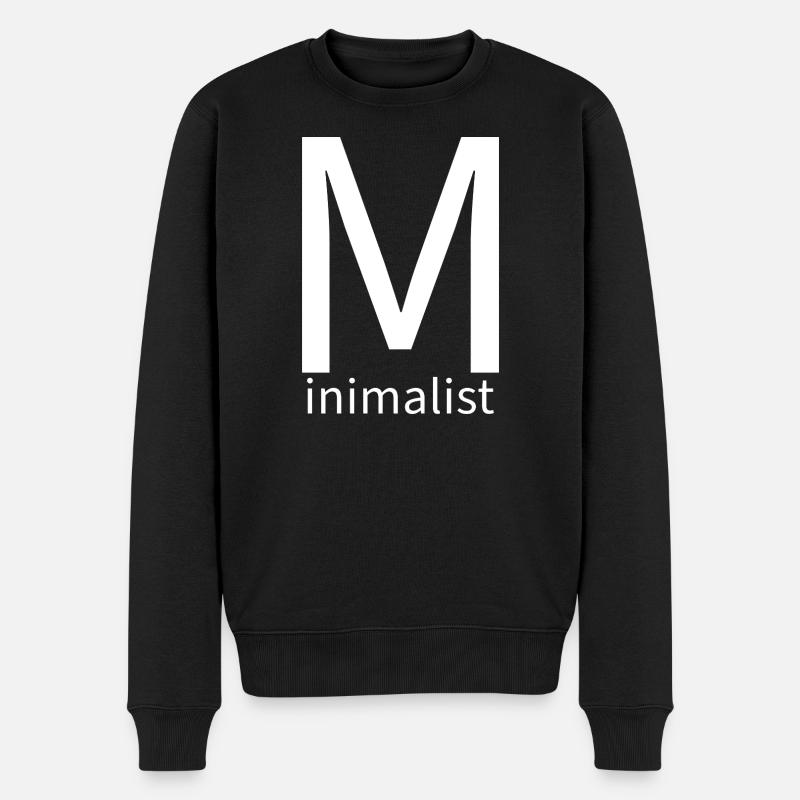 Minimlaïste – pensée radicalement minimale - Pull Premium bio Homme - noir