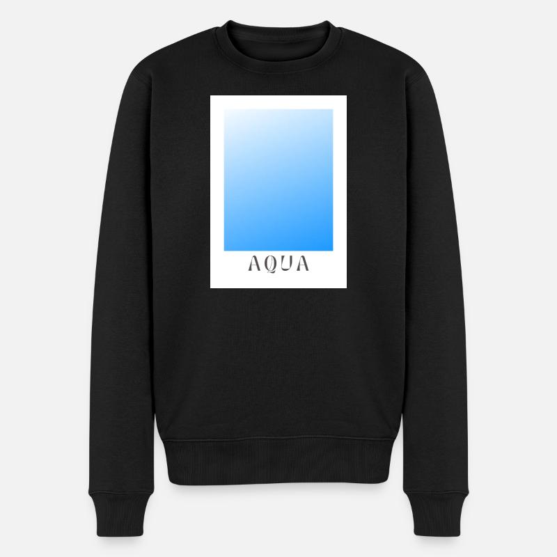 Aqua - Männer Premium Bio Pullover - Schwarz