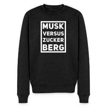 Musk versus Zuckerberg Kontrast - Männer Premium Bio Pullover - Schwarz - Vorne - Nico (187cm)