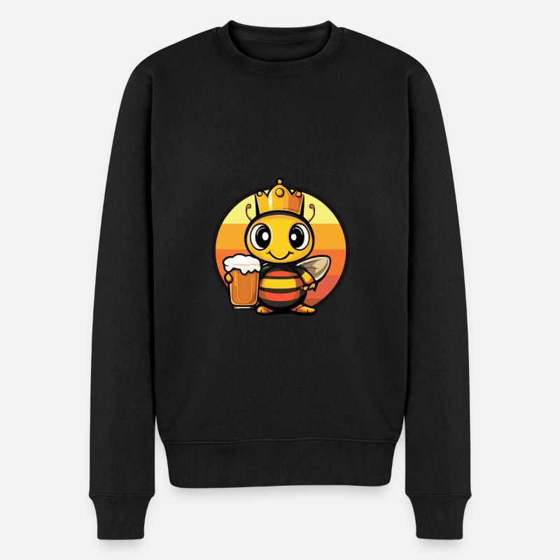 Ameise Bier - Männer Premium Bio Pullover - Schwarz