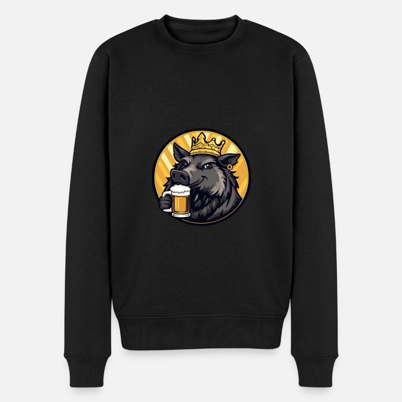 Porc Bière Sanglier - Pull Premium bio Homme - noir